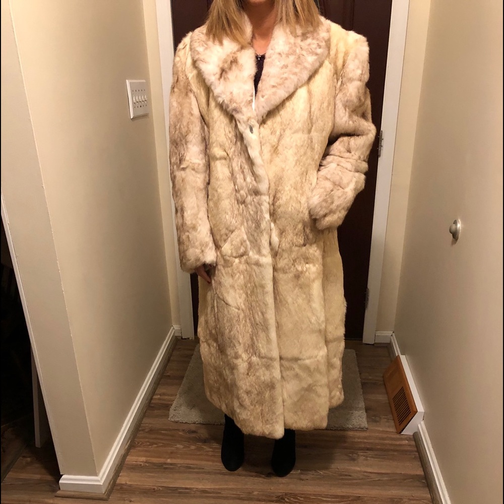 Real Rabbit fur coat fully lined